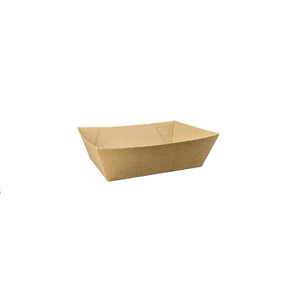 Food Tray #1 Small (131 x 91 x 50mm) Kraft Flute - Image #1