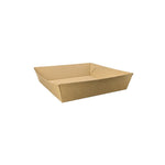 Food Tray #2 Square (178 x 178 x 45mm) Kraft Flute - Image #1