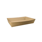 Food Tray #4 Large (228 x 152 x 45mm) Kraft Flute - Image #1