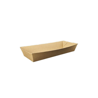 Hot Dog Tray #6 (210 x 70 x 36mm) Kraft Flute - Image #1