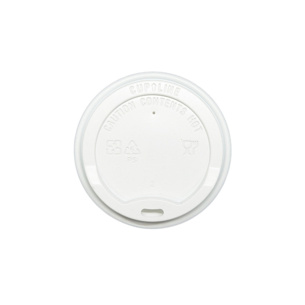 4oz Hot Lid - Flat Traveller - White - 62/63 Series - Image #2
