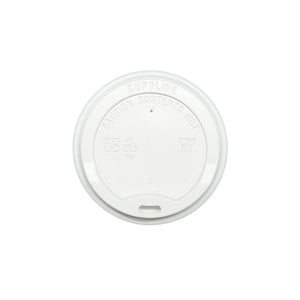 4oz Hot Lid - Flat Traveller - White - 62/63 Series - Image #2