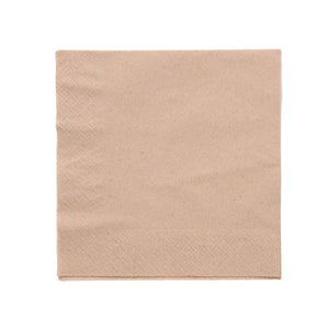 Lunch Napkin | 1 Ply | 1/4 Fold | 30x30cm | Natural - Image #1