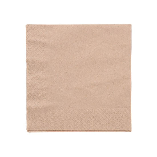 Lunch Napkin | 2 Ply | 1/4 Fold | 30x30cm | Natural - Image #1