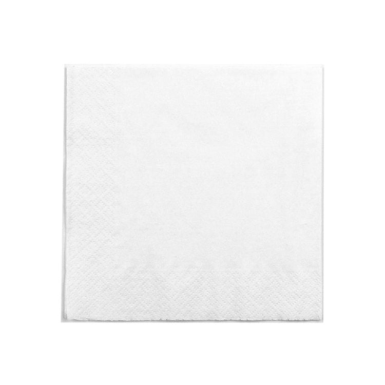 Lunch Napkin | 2 Ply | 1/4 Fold | 30x30cm | White - Image #1
