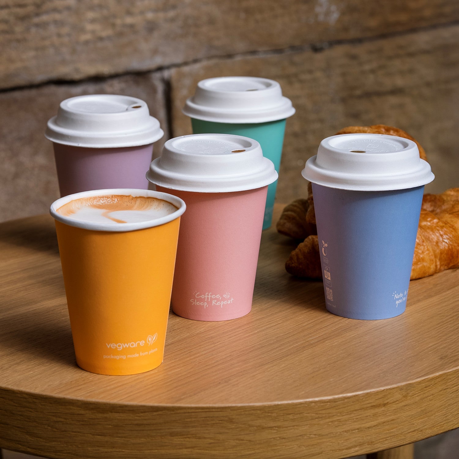 8oz (250ml) Feel Good Single Wall Coffee Cup - PLA Lined - 79/80 Series - Image #2