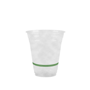 14oz (415ml) RPET Clear Cup - Green Band - 98 Series - Image #2