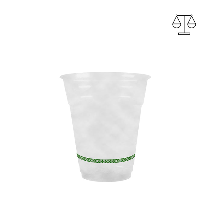 425ml RPET Clear Beer Cup - Green Band - 90 Series - W&M  Approved - Image #2
