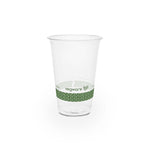 9oz (280ml) PLA Clear Cup - Green Leaf - 76 Series - Image #1