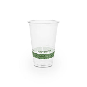 9oz (280ml) PLA Clear Cup - Green Leaf - 76 Series - Image #1