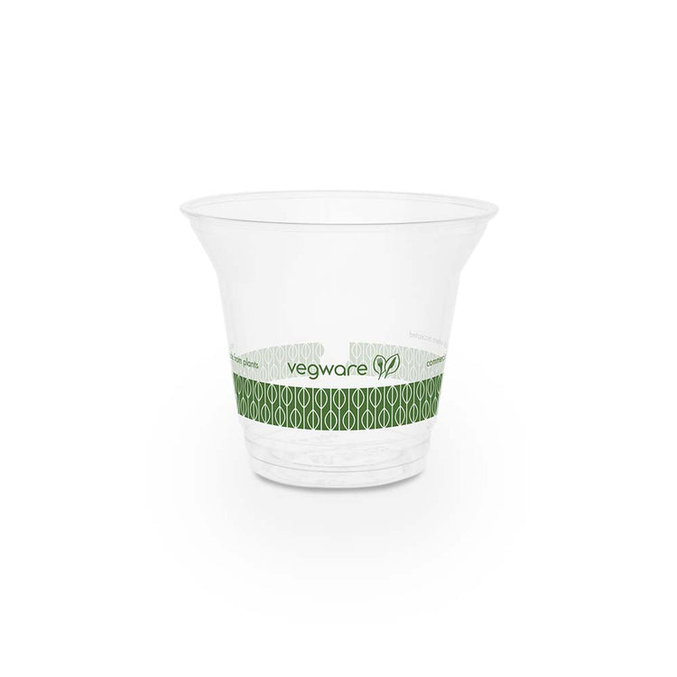 9oz (280ml) PLA  Clear Acai Cup - Green Leaf - 96 Series - Image #1