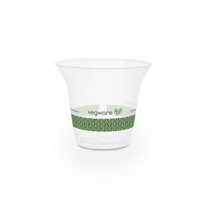9oz (280ml) PLA  Clear Acai Cup - Green Leaf - 96 Series - Image #1