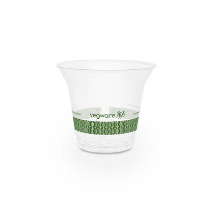 9oz (280ml) PLA  Clear Acai Cup - Green Leaf - 96 Series - Image #1