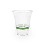 12oz (360ml) PLA Clear Cup - Green Leaf - 96 Series - Image #1