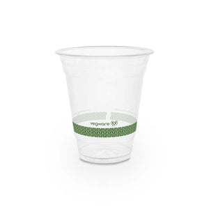 12oz (360ml) PLA Clear Cup - Green Leaf - 96 Series - Image #1