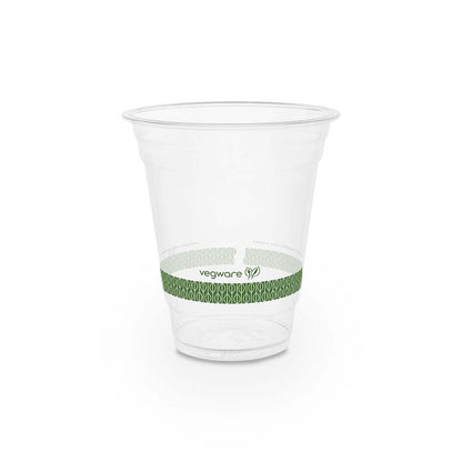 12oz (360ml) PLA Clear Cup - Green Leaf - 96 Series - Image #1