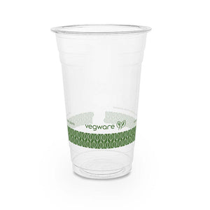 20oz (600ml) PLA Clear Cup - Green Leaf - 96 Series - Image #1