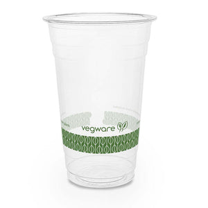 24oz (700ml) PLA Clear Cup - Green Leaf - 96 Series - Image #1