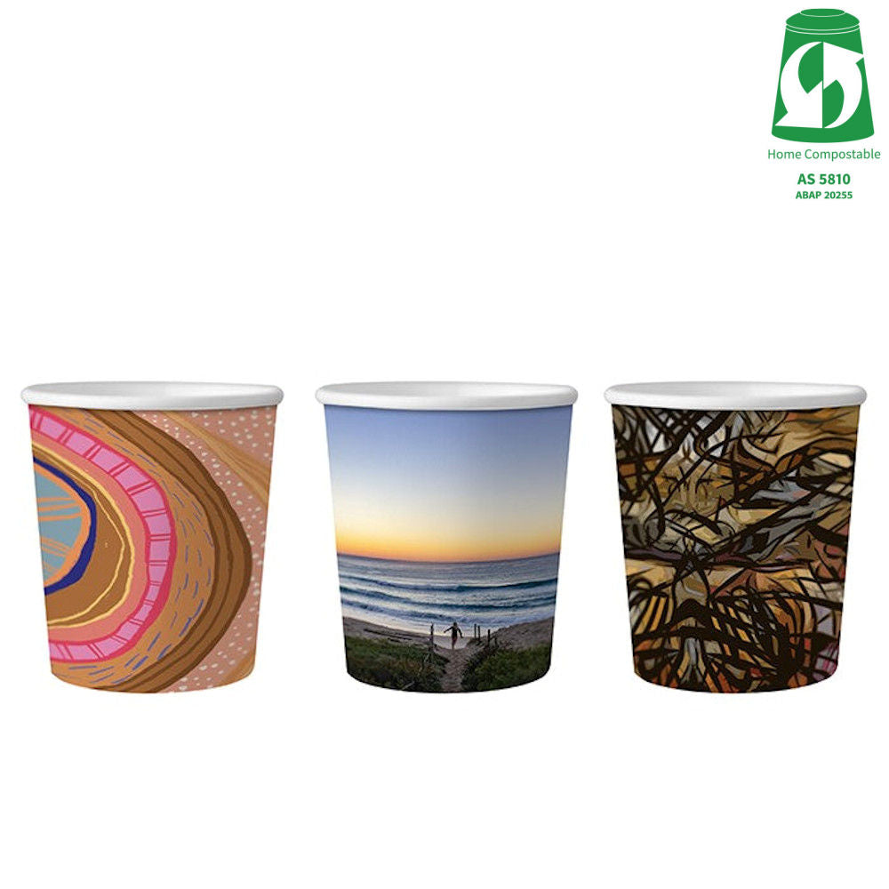 8oz (280ml) Single Wall Gallery Cup - Aqueous Coated - 89/90 Series - Image #1
