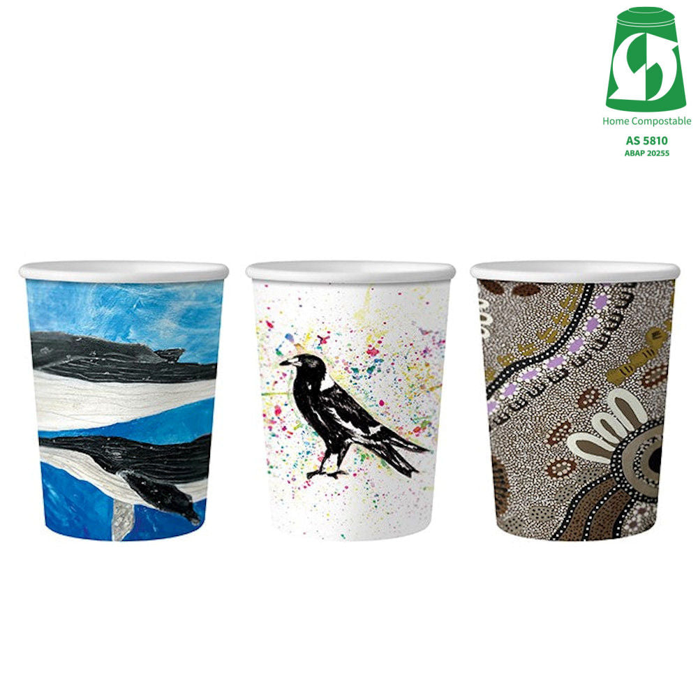 12oz (360ml) Single Wall Gallery Cup - Aqueous Coated - 89/90 Series - Image #1