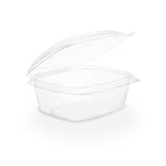 8oz (250ml) Rectangular Hinged Container - Clear PLA - Image #1