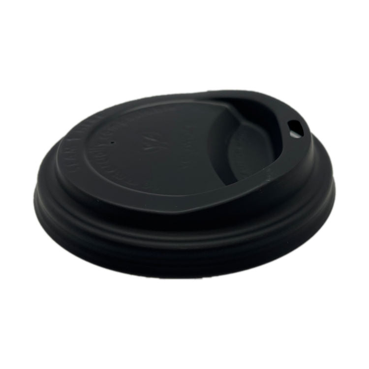Hot Lid - Flat Traveller - Bioplastic - Black - 89/90 Series - Image #1