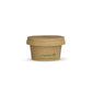 Paper Sauce Pot Lid fits 2.5oz (75ml) Pot - Kraft - Image #2